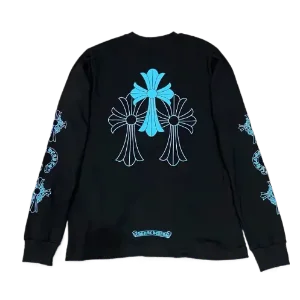 CHROME HEARTS BLUE LOGO LONG SLEEVE TEE