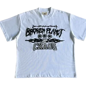 Broken Planet Tee White Chaos