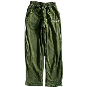 corteiz Velor tracksuit pants - Green