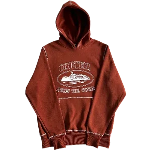 corteiz hoodie brown