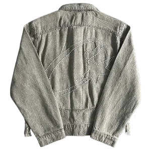 corteiz jacket denim c-star -grey